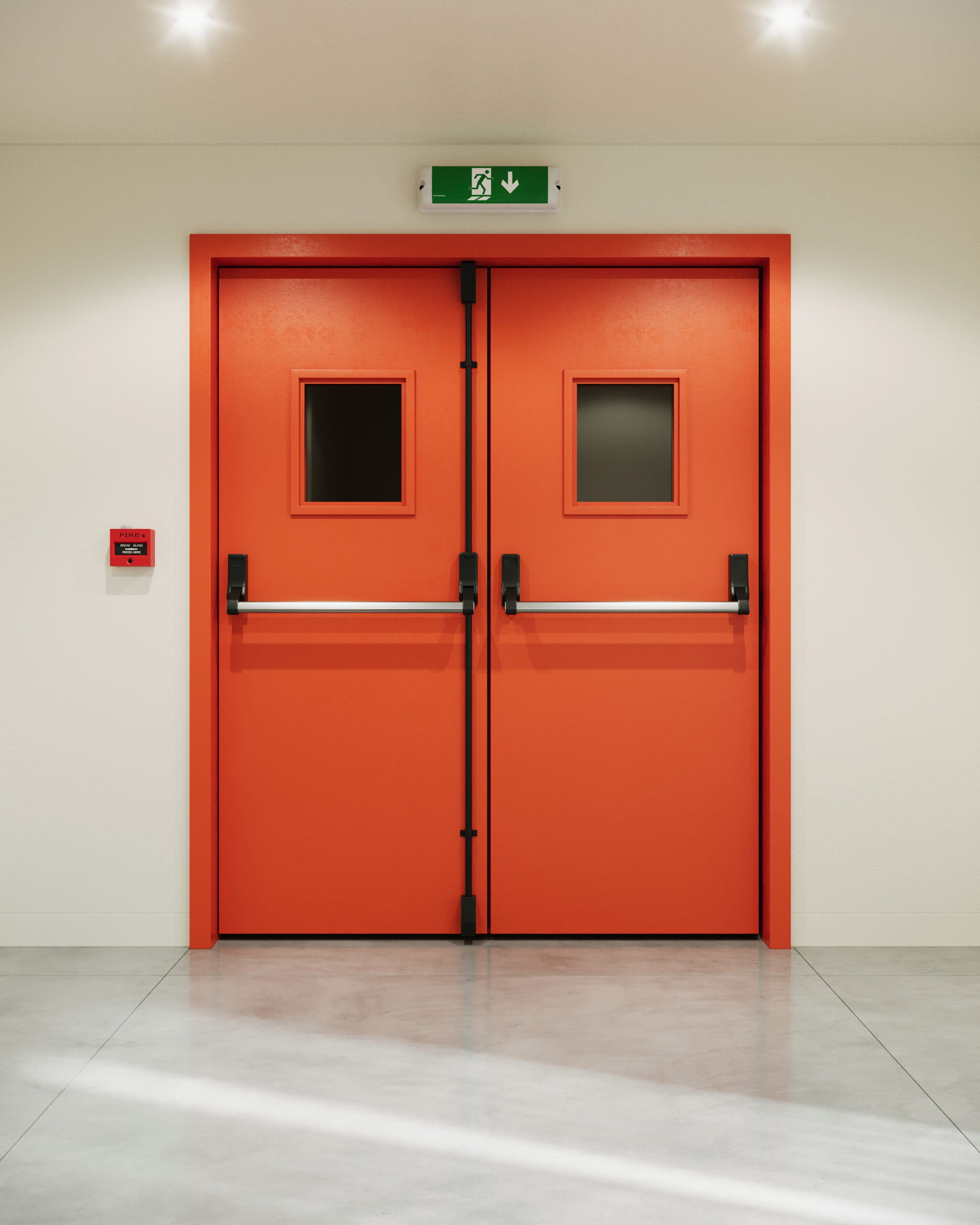 Porta Corta Fogo 2 Folhas com Visor_Produto Ambiente 01